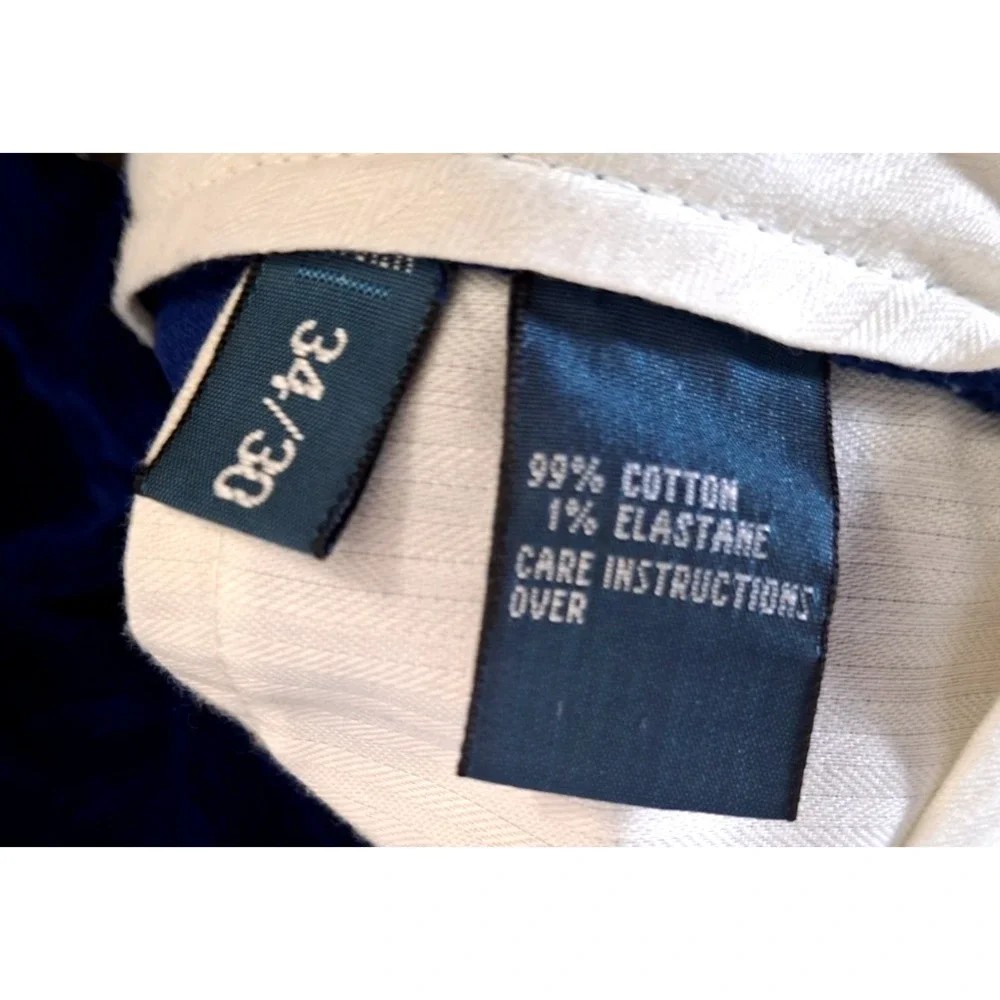 Polo Ralph Lauren Preston Corduroy Pants Men's 34x30*  Blue Flat Front Y2K